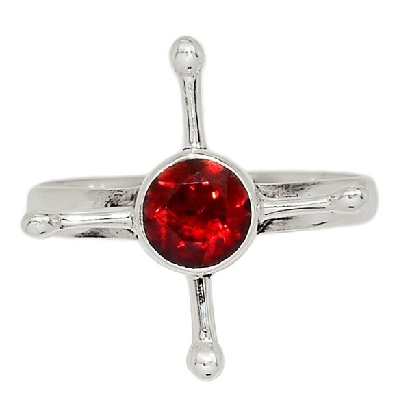 Minimalist Garnet Sterling Ring size 7.5, 7.75 – Silver and  Garnet and Silver Ring Size 7.5